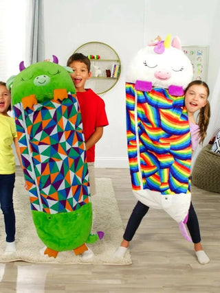 Kinder Cartoon Slaapzak - Knusse Anti-Schop Dieren Slaapzak & Pluche Slaapzak voor Jongens en Meisjes