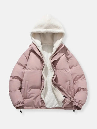 Chloé | Warme winterjas met ritssluiting voor dames Roze