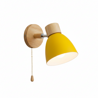 Houtkleurige Wandlamp met Scandinavisch Design