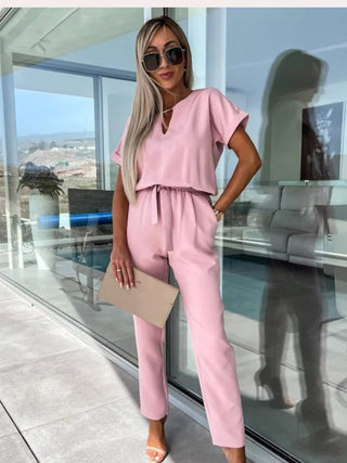 Soris | Dames Jumpsuit – Feestelijk Design, Flatterende Pasvorm & Moderne Party-Look Roze