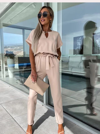 Soris | Dames Jumpsuit – Feestelijk Design, Flatterende Pasvorm & Moderne Party-Look Kaki