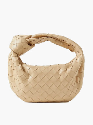 Crossbodytas met geweven design, gemaakt van veganistisch leer, lichtgewicht. beige