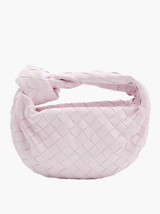 Crossbodytas met geweven design, gemaakt van veganistisch leer, lichtgewicht. roze