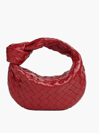 Crossbodytas met geweven design, gemaakt van veganistisch leer, lichtgewicht. rood