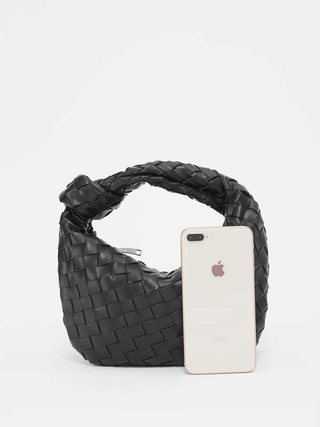 Crossbodytas met geweven design, gemaakt van veganistisch leer, lichtgewicht.