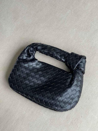 Crossbodytas met geweven design, gemaakt van veganistisch leer, lichtgewicht.