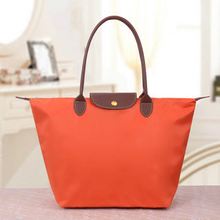 Dames luxe Oxford schoudertas Oxnard, elegante metgezel Oranje L (52x20x32cm)