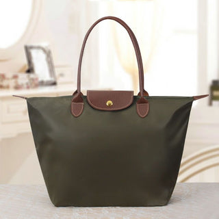 Dames luxe Oxford schoudertas Oxnard, elegante metgezel Groen L (52x20x32cm)
