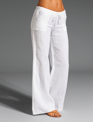 Beya | Dames Broek – Hoogwaardige Katoenmix, Casual Pasvorm & Maximaal Comfort Wit