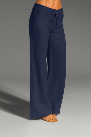 Beya | Dames Broek – Hoogwaardige Katoenmix, Casual Pasvorm & Maximaal Comfort Marineblauw