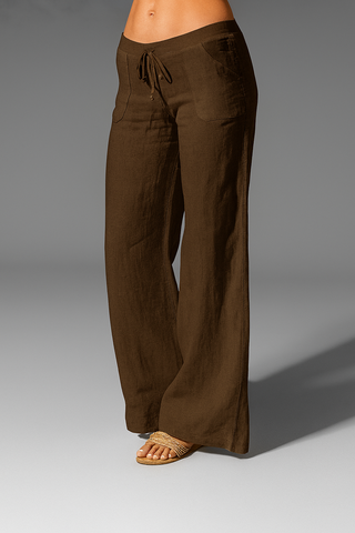 Beya | Dames Broek – Hoogwaardige Katoenmix, Casual Pasvorm & Maximaal Comfort Bruin