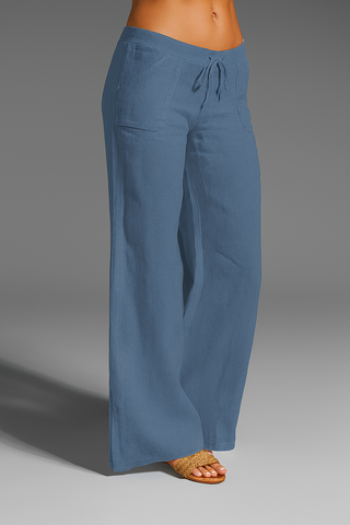 Beya | Dames Broek – Hoogwaardige Katoenmix, Casual Pasvorm & Maximaal Comfort Blauw