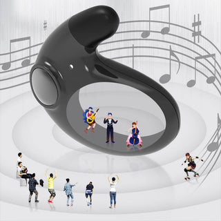 Draadloze Bluetooth-koptelefoon, ontworpen om de vorm van het oor te volgen. Vederlicht.