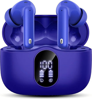 Draadloze Bluetooth-koptelefoon met ruisonderdrukkingsscherm Blauw