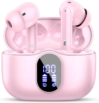 Draadloze Bluetooth-koptelefoon met ruisonderdrukkingsscherm Roze
