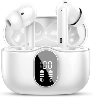 Draadloze Bluetooth-koptelefoon met ruisonderdrukkingsscherm Wit