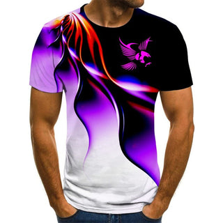 Eagle | Heren T-shirt – Opvallende adelaarsprint Paars