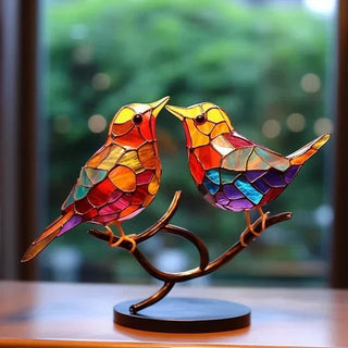 Elegant vogelbeeldje voor een modern huis 2 vogels