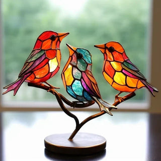 Elegant vogelbeeldje voor een modern huis 3 vogels (type 1)