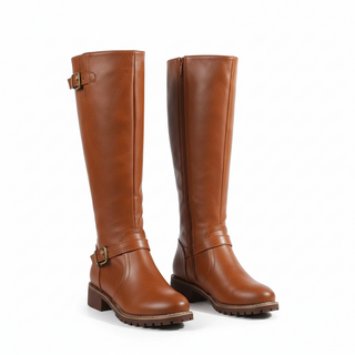 Elegante leren laarzen voor dames met comfort de hele dag door en een duurzame afwerking.