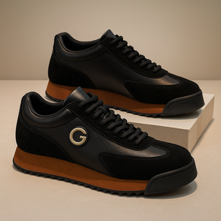 Elegante leren schoenen voor heren met een formele stijl en het comfort van natuurlijk leer. Zwart