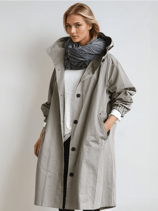 Elizabeth | Waterafstotende trenchcoat grijs