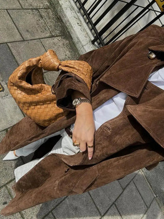 Ella | Suède trenchcoat