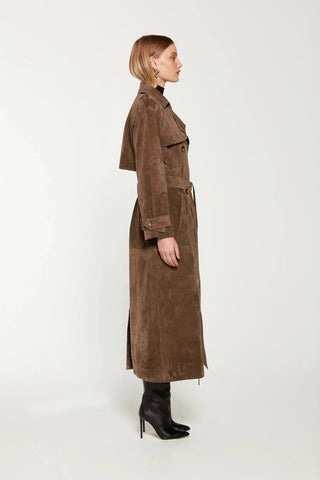 Ella | Suède trenchcoat