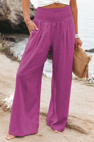 Bonera | Dames Broek – Natuurlijk Katoen, Elegante Hoge Taille & Luchtig Comfort Roze