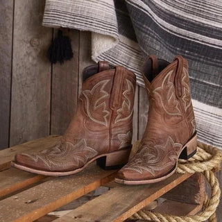 Emma | Geborduurde cowboylaarzen in westernstijl voor dames Bruin