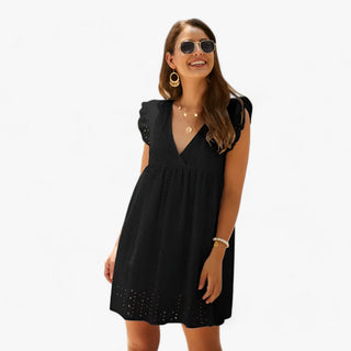 Vyssion | Dames Zomerjurk – Ultracomfortabel & Luchtig Design Zwart