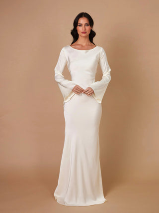 Sophie Dames Maxi-jurk met Lange Mouwen