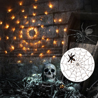 MEELANO Halloween dekorative lys Spider Web LED-lys
