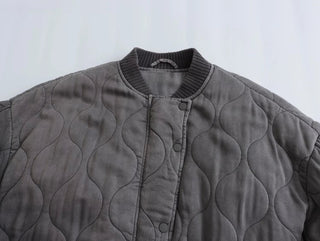 Dames Bomberjack - Gewatteerd Design - Ribboord Kraag - Casual Comfort Fit