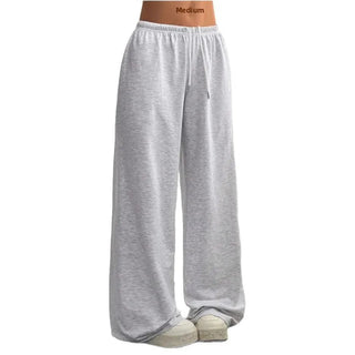 Beate Dames Joggingbroek met Wijde Pijpen Lichtgrijs