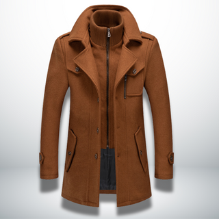 Felix | Herenjas in smart-casual stijl met knoopsluiting camel