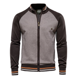 Idris | Fijngebreid Vest met Rits Bruin