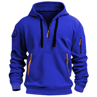 Samuel Heren Hoodie met Ritszakken Blauw