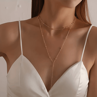 Catāya | Gouden Ketting Dames - Elegante Knopen Accessoire