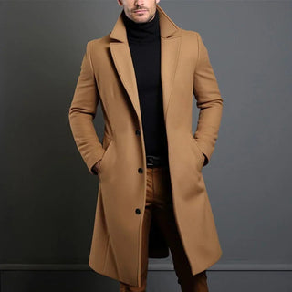Franz | Herenjas van imitatiewol Beige