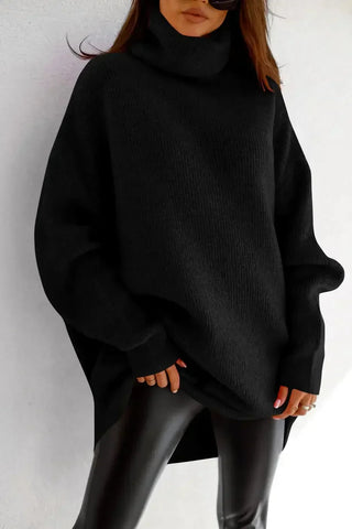 Gerda | Oversized Gebreide Pullover Zwart