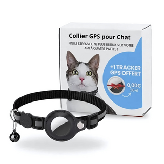 GPS-halsband voor Katten met Live Tracking en Veiligheid Zwart