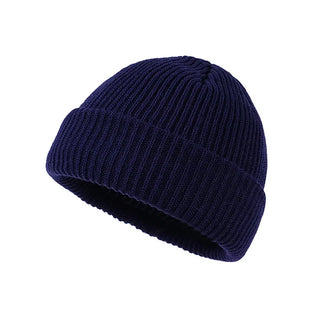 Mannen En Vrouwen Gebreide Muts Van Wol Warm Skullies Mode Herfst Winter Zwart