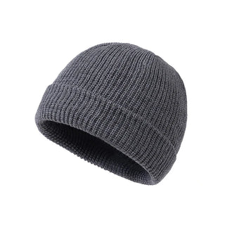 Mannen En Vrouwen Gebreide Muts Van Wol Warm Skullies Mode Herfst Winter Grijs