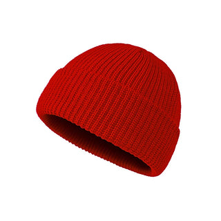 Mannen En Vrouwen Gebreide Muts Van Wol Warm Skullies Mode Herfst Winter Rood