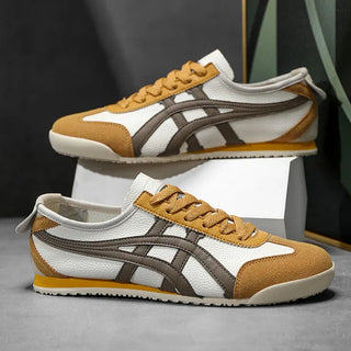 Geometrische zomersneakers voor dames en heren met rubberen zool.