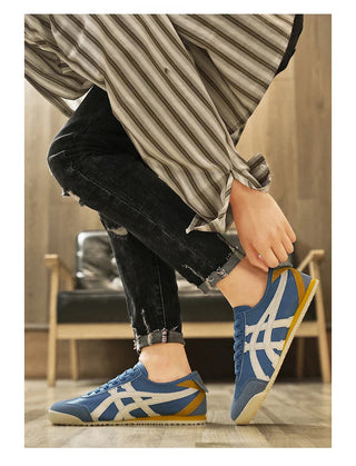 Geometrische zomersneakers voor dames en heren met rubberen zool.