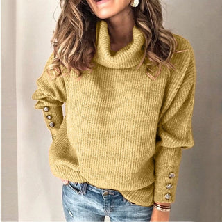 Tila Lichte Turtleneck Pullover voor Dames Geel