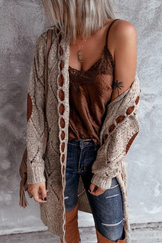 Evelyn | Stijlvol Lang Vest - Comfy met Capuchon Bruin