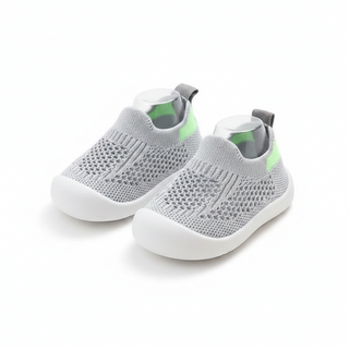 Baby Antislip Sokschoentjes - Zachte Ademende Gebreide Eerste-Stapjes Sneakers, Lichtgewicht Peuter Trainers met Grip Zool